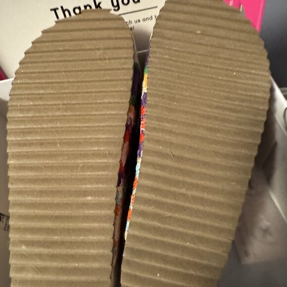 NWOT Hey Girl by Corkys "Wannabe" Platform Sandals in Multi Crochet - Picture 7 of 8